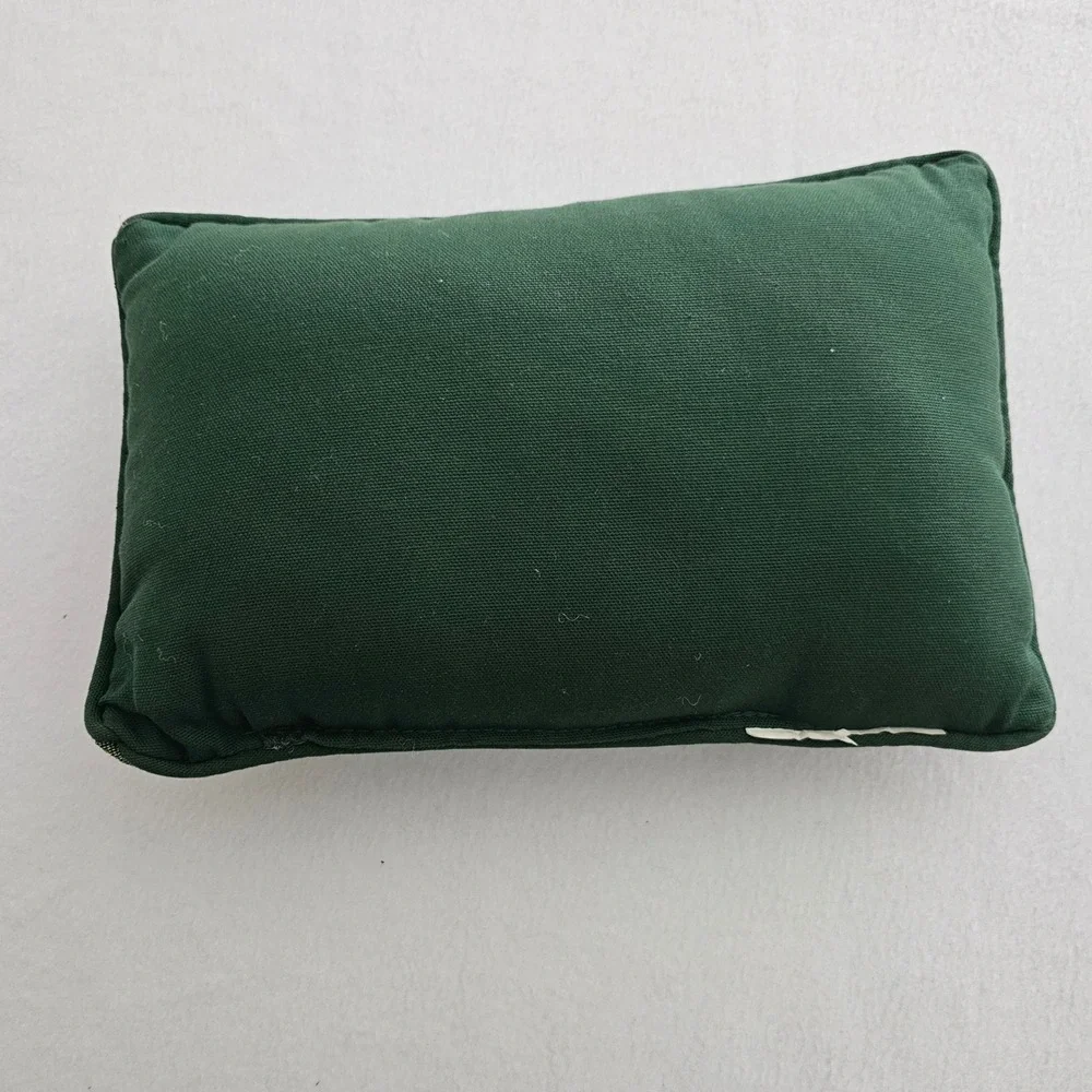 Vintage Golf Tapestry Throw Pillow Old Golfers‎ Never Die Putter Away Green 12x8